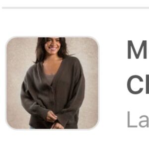 Women's Gray Cardigan Sweater